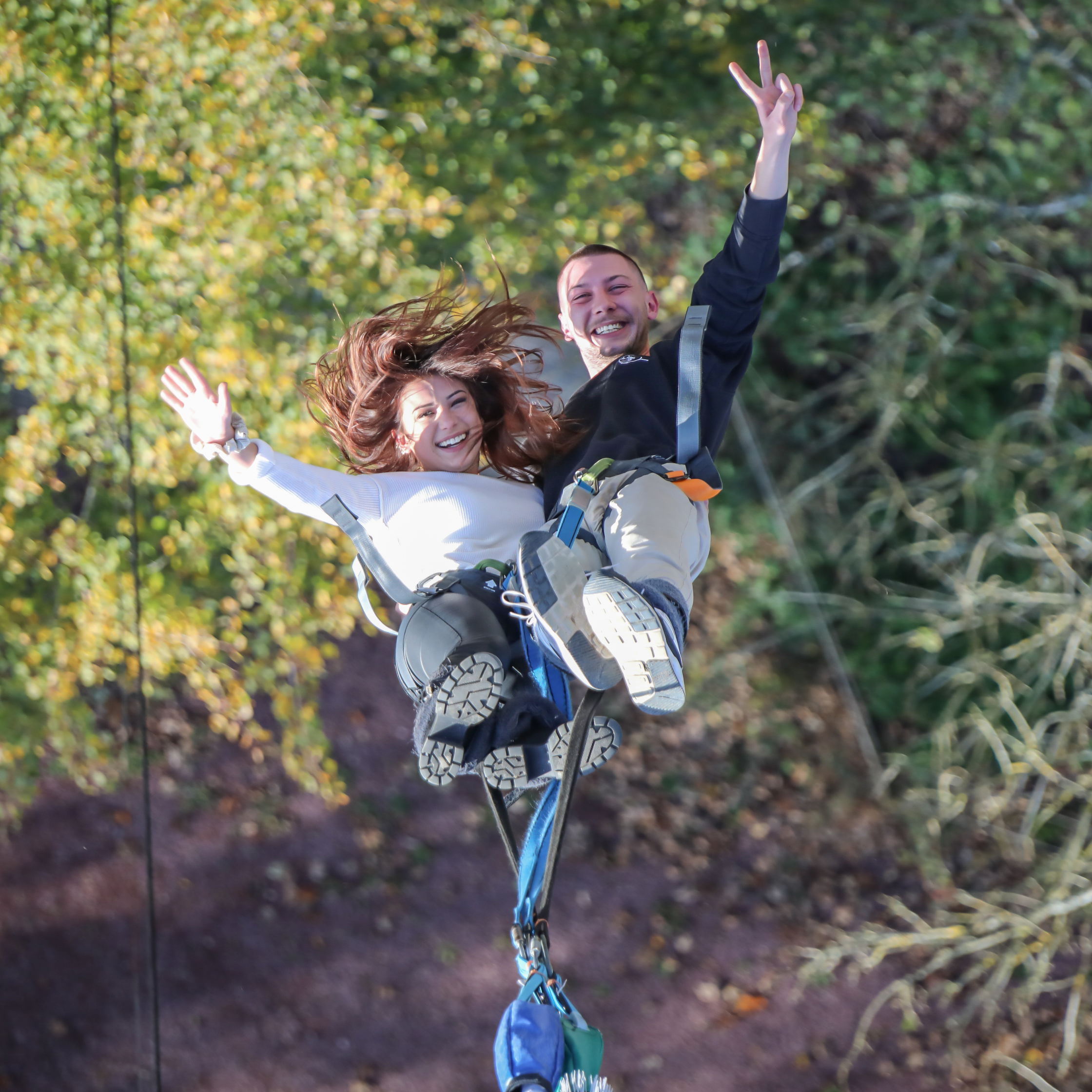 Saut à l’élastique en duo chez Skypark Normandie